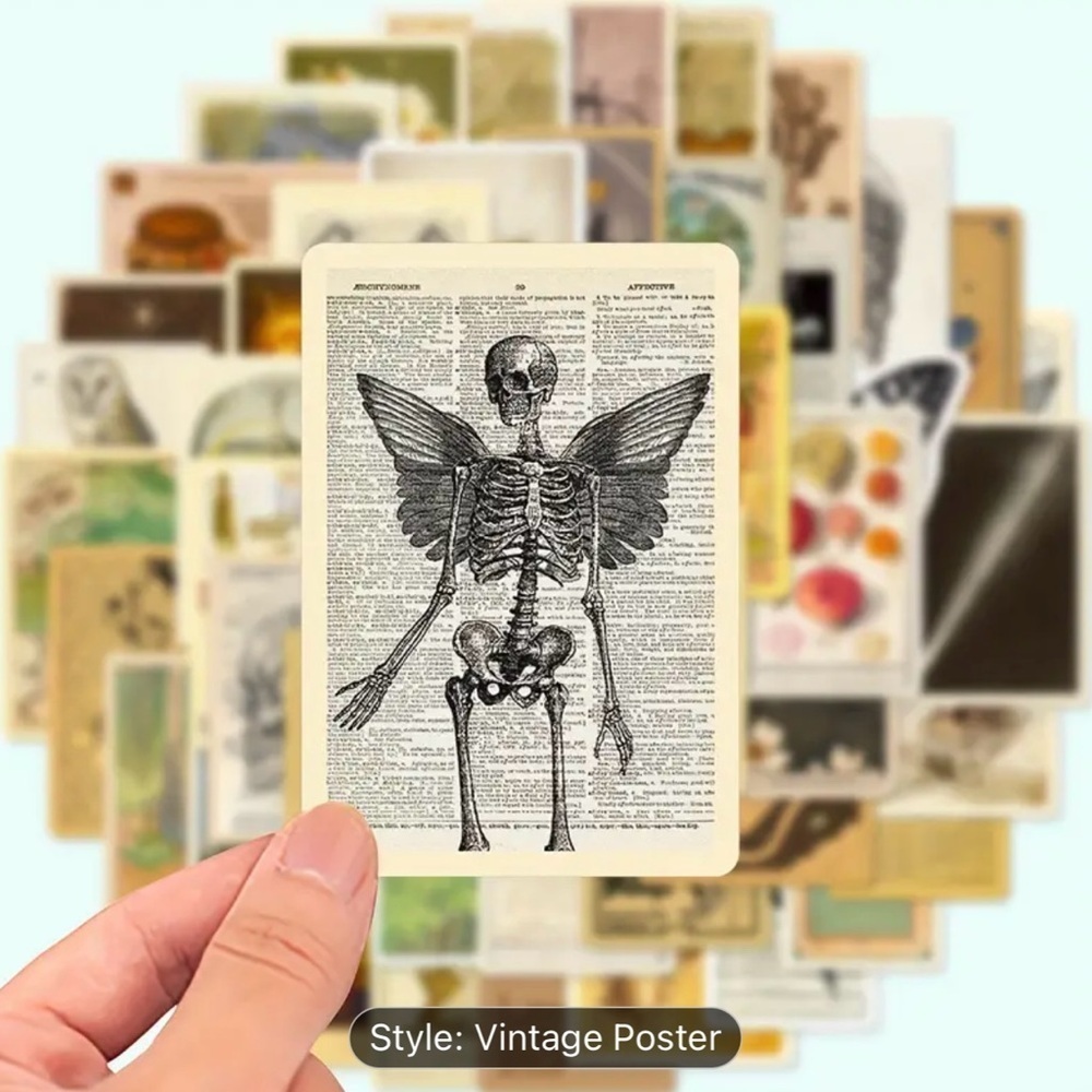 5 pack of Vintage Poster Style stickers WATERPROOF, Help me get to 15 Sales​​​​ - Picture 4 of 7